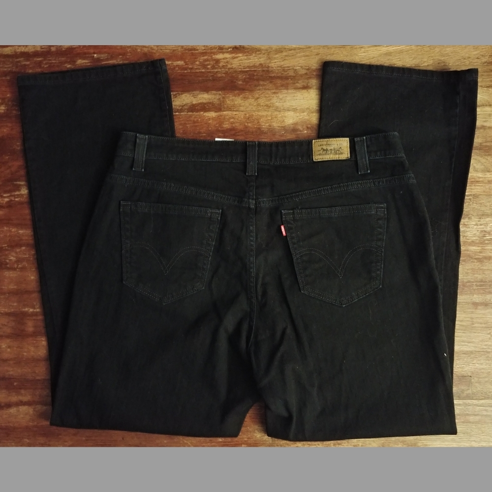 LEVI'S retro vintage black 515 denim bootcut jeans - Picture 9 of 9